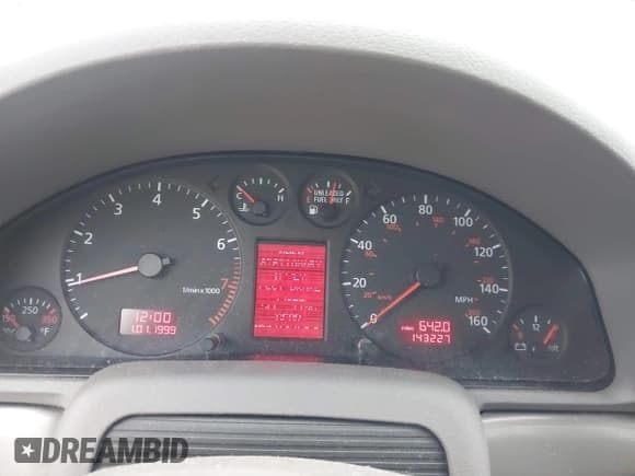 ✅ 2001 Audi A4 • VIN: WAUDC68D51A132263 • Lot: 41576875. Listed on IAAI with 143,227 mi. Free auction sales archive from the USA and detailed vehicle history report at DreamBid. Image 7.