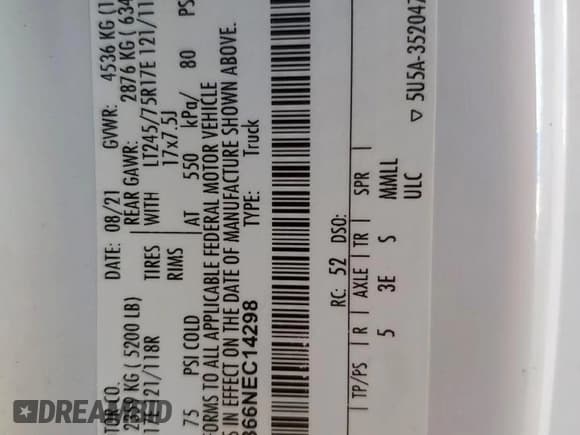 ✅ 2022 Ford F-250 XL • VIN: 1FT7W2B66NEC14298 • Lot: 59155145. Listed on Copart with 123,456 mi. Free auction sales archive from the USA and detailed vehicle history report at DreamBid. Image 13.