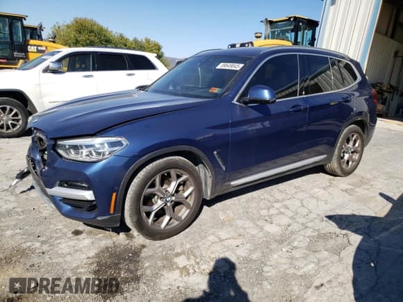✅ 2021 BMW X3 xDrive30i • VIN: 5UXTY5C01M9F82126 • Лот: 89649845. Опубликован ранее на Copart с пробегом 41 037 миль. Бесплатный доступ к архиву аукционных продаж из США и подробный отчёт об истории автомобиля на DreamBid. Изображение 1.