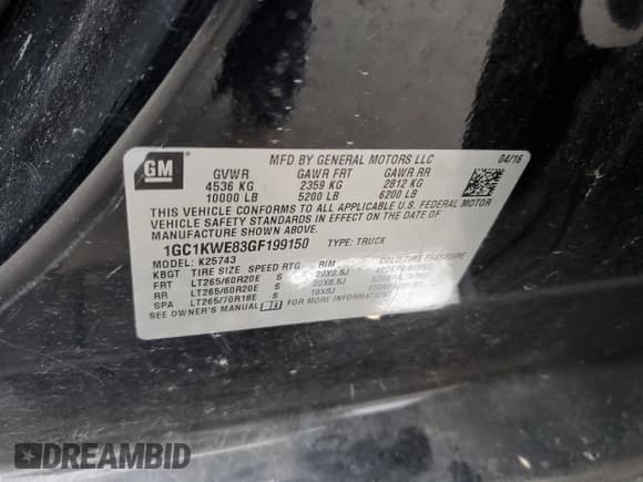 ✅ 2016 Chevrolet Silverado 2500HD LTZ • VIN: 1GC1KWE83GF199150 • Lot: 60152305. Wystawiony na Copart z przebiegiem 148 704 mil. Bezpłatny archiwum sprzedaży aukcyjnych z USA i szczegółowy raport historii pojazdu na DreamBid. Zdjęcie 12.