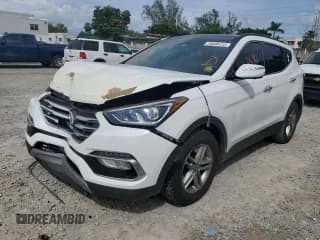 ✅ 2018 Hyundai Santa Fe 2.4L • VIN: 5NMZUDLB4JH104458 • Лот: 70008413. Опубликован ранее на Copart с пробегом 56 961 миль. Бесплатный доступ к архиву аукционных продаж из США и подробный отчёт об истории автомобиля на DreamBid. Изображение 1.