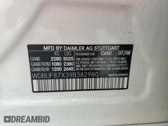 ✅ 2009 Mercedes-Benz E 350 Luxury • VIN: WDBUF87X39B382980 • Лот: 82025935. Опубликован ранее на Copart с пробегом 177 668 миль. Бесплатный доступ к архиву аукционных продаж из США и подробный отчёт об истории автомобиля на DreamBid. Изображение 12.