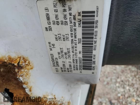 ✅ 2005 Dodge 2500 ST • VIN: 3D7KS26D15G832237 • Lot: 53692635. Wystawiony na Copart z przebiegiem Nie podano. Bezpłatny archiwum sprzedaży aukcyjnych z USA i szczegółowy raport historii pojazdu na DreamBid. Zdjęcie 12.