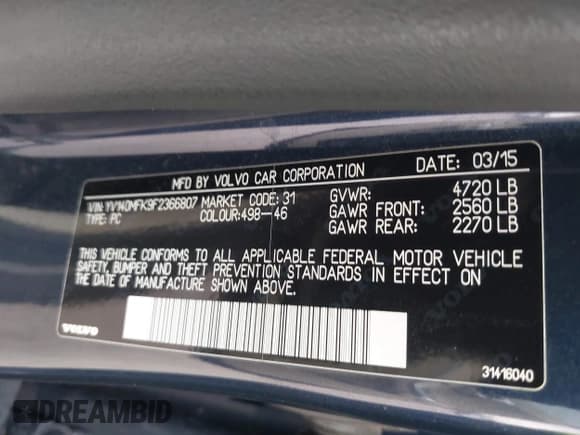 ✅ 2015 Volvo S60 T5 Drive-E Premier • VIN: YV140MFK9F2366807 • Lot: 43748214. Wystawiony na IAAI z przebiegiem 118 732 mil. Bezpłatny archiwum sprzedaży aukcyjnych z USA i szczegółowy raport historii pojazdu na DreamBid. Zdjęcie 9.