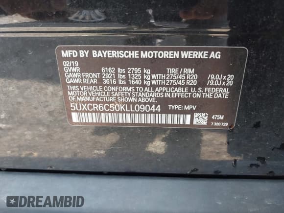 ✅ 2019 BMW X5 xDrive40i • VIN: 5UXCR6C50KLL09044 • Lot: 43562307. Wystawiony na IAAI z przebiegiem 84 568 mil. Bezpłatny archiwum sprzedaży aukcyjnych z USA i szczegółowy raport historii pojazdu na DreamBid. Zdjęcie 9.