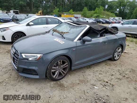 ✅ 2018 Audi A3 Cabriolet Premium Plus • VIN: WAUY8LFF4J1018101 • Лот: 62762535. Опубликован ранее на Copart с пробегом 89 675 миль. Бесплатный доступ к архиву аукционных продаж из США и подробный отчёт об истории автомобиля на DreamBid. Изображение 1.
