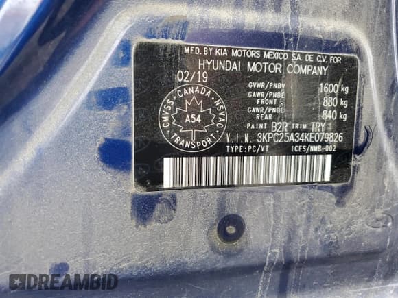 ✅ 2019 Hyundai Accent • VIN: 3KPC25A34KE079826 • Лот: 76714174. Опубликован ранее на Copart с пробегом 171 028 миль. Бесплатный доступ к архиву аукционных продаж из США и подробный отчёт об истории автомобиля на DreamBid. Изображение 12.