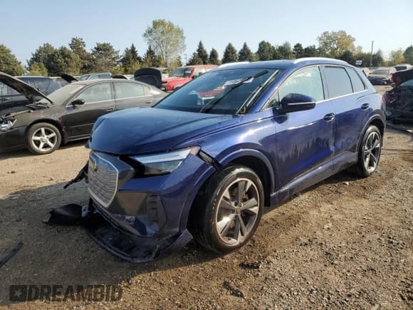 ✅ 2022 Audi Q4 e-tron Premium Plus • VIN: WA1H2BFZ2NP042449 • Лот: 75067984. Опубликован ранее на Copart с пробегом 21 627 миль. Бесплатный доступ к архиву аукционных продаж из США и подробный отчёт об истории автомобиля на DreamBid. Изображение 1.