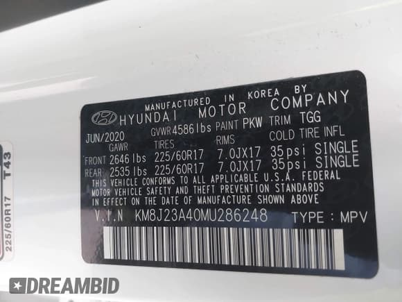 ✅ 2021 Hyundai Tucson SE • VIN: KM8J23A40MU286248 • Lot: 43329243. Wystawiony na IAAI z przebiegiem 55 481 mil. Bezpłatny archiwum sprzedaży aukcyjnych z USA i szczegółowy raport historii pojazdu na DreamBid. Zdjęcie 9.