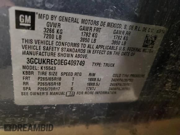 ✅ 2014 Chevrolet Silverado 1500 LT • VIN: 3GCUKREC0EG409749 • Лот: 68020454. Опубликован ранее на Copart с пробегом 175 581 миль. Бесплатный доступ к архиву аукционных продаж из США и подробный отчёт об истории автомобиля на DreamBid. Изображение 12.