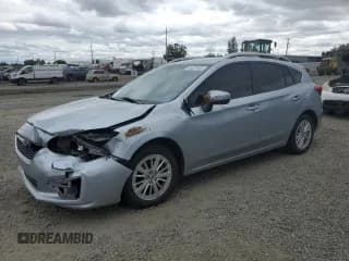 ✅ 2018 Subaru Impreza Premium • VIN: 4S3GTAD69J3745131 • Lot: 68826495. Listed on Copart with 95,061 mi. Free auction sales archive from the USA and detailed vehicle history report at DreamBid. Image 1.