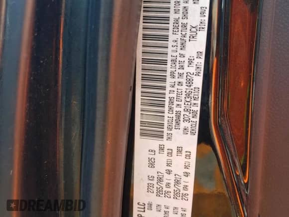 2010 Dodge 1500 ST z VIN 3D7JB1EK3AG148872, wystawiony jako Copart lot #61501214 z przebiegiem 237 197 mil mil oraz Czysty tytuł • Clean title. Historia ofert i sprzedaży dostępna na DreamBid. Obrazek 12.