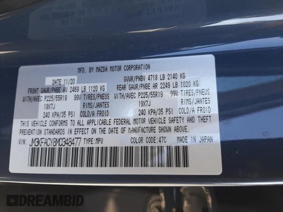 ✅ 2021 Mazda CX-5 Carbon Edition • VIN: JM3KFACY8M0348477 • Lot: 58185755. Wystawiony na Copart z przebiegiem 85 864 mil. Bezpłatny archiwum sprzedaży aukcyjnych z USA i szczegółowy raport historii pojazdu na DreamBid. Zdjęcie 12.