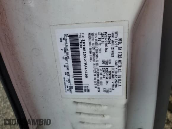 ✅ 1996 Ford Ranger XLT • VIN: 1FTDR15X2TPA48100 • Lot: 78316424. Listed on Copart with 202,169 mi. Free auction sales archive from the USA and detailed vehicle history report at DreamBid. Image 12.