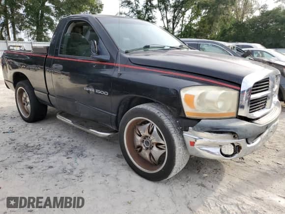 2006 Dodge 1500 ST z VIN 1D7HA16K56J145011, wystawiony jako Copart lot #77970754 z przebiegiem 181 935 mil mil oraz Czysty tytuł • Clean title. Historia ofert i sprzedaży dostępna na DreamBid. Obrazek 4.