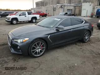✅ 2021 Genesis G70 3.3T • VIN: KMTG74LE1MU074276 • Lot: 78747054. Listed on Copart with 49,745 mi. Free auction sales archive from the USA and detailed vehicle history report at DreamBid. Image 1.