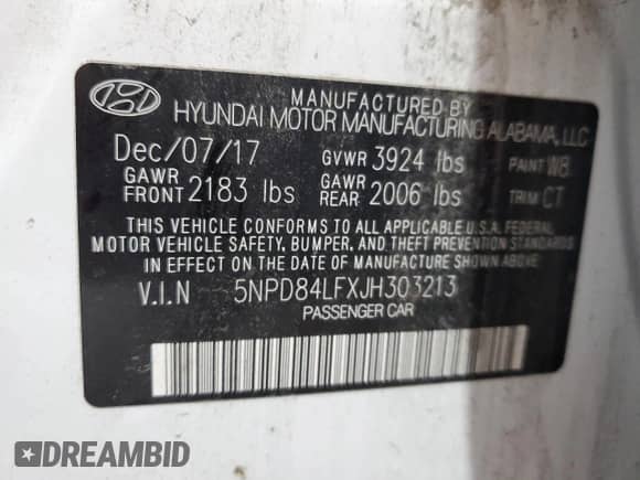 2018 Hyundai Elantra Value Edition с VIN 5NPD84LFXJH303213, выставлен на аукционе Copart как лот 70093725 с пробегом 170 023 миль миль и Списание • Salvage title. История ставок и продаж доступна на DreamBid. Изображение 13.