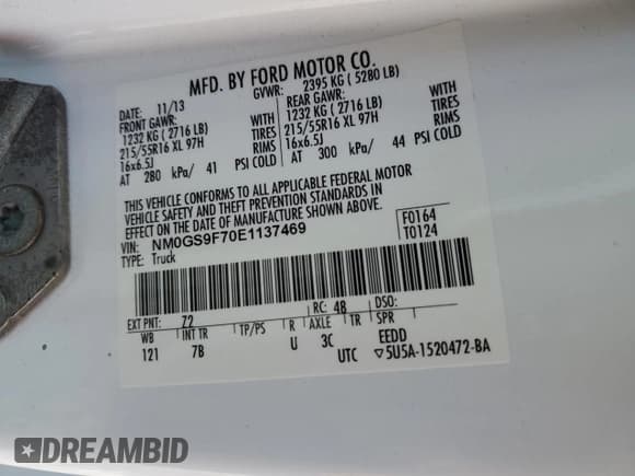 ✅ 2014 Ford Transit Connect XLT • VIN: NM0GS9F70E1137469 • Lot: 49778625. Listed on Copart with 68,323 mi. Free auction sales archive from the USA and detailed vehicle history report at DreamBid. Image 14.