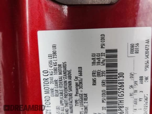 ✅ 2016 Ford Mustang EcoBoost Premium • VIN: 1FA6P8TH1G5268130 • Lot: 71752315. Listed on Copart with 104,849 mi. Free auction sales archive from the USA and detailed vehicle history report at DreamBid. Image 12.