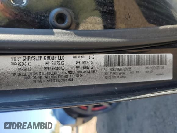 ✅ 2012 Dodge Challenger SXT • VIN: 2C3CDYAG6CH186286 • Lot: 75827294. Wystawiony na Copart z przebiegiem 170 569 mil. Bezpłatny archiwum sprzedaży aukcyjnych z USA i szczegółowy raport historii pojazdu na DreamBid. Zdjęcie 12.