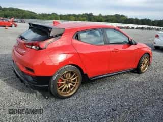 2020 Hyundai Veloster with VIN KMHT36AH4LU005089, listed as a Copart auction lot 70188344 with 26,928 mi miles and Salvage title. Bid and sale history available at DreamBid. Image 3.