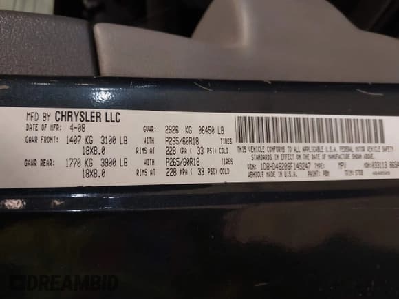 ✅ 2008 Dodge Durango SLT • VIN: 1D8HD48208F149247 • Lot: 42041017. Listed on IAAI with 209,946 mi. Free auction sales archive from the USA and detailed vehicle history report at DreamBid. Image 9.