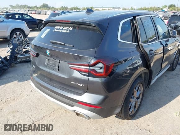 ✅ 2024 BMW X3 sDrive30i • VIN: WBX47DP05RN309735 • Lot: 43176840. Listed on IAAI with 10,302 mi. Free auction sales archive from the USA and detailed vehicle history report at DreamBid. Image 4.