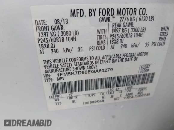 ✅ 2014 Ford Explorer XLT • VIN: 1FM5K7D80EGA60279 • Lot: 42309568. Wystawiony na IAAI z przebiegiem 128 329 mil. Bezpłatny archiwum sprzedaży aukcyjnych z USA i szczegółowy raport historii pojazdu na DreamBid. Zdjęcie 9.