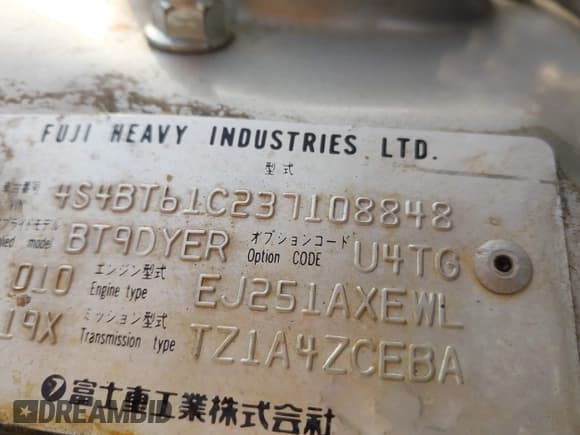 ✅ 2003 Subaru Baja • VIN: 4S4BT61C237108848 • Lot: 41468658. Listed on IAAI with 172,751 mi. Free auction sales archive from the USA and detailed vehicle history report at DreamBid. Image 9.