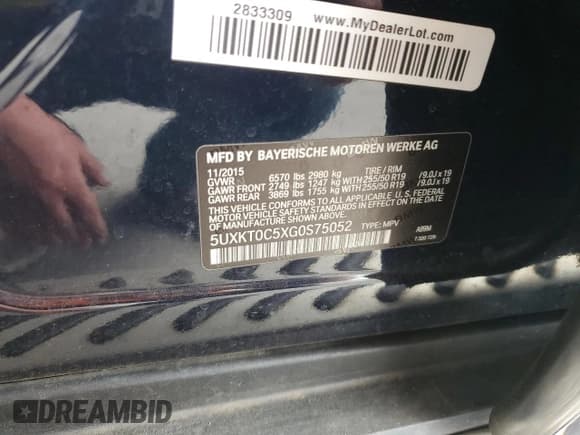 ✅ 2016 BMW X5 xDrive40e • VIN: 5UXKT0C5XG0S75052 • Lot: 85692305. Listed on Copart with 163,174 mi. Free auction sales archive from the USA and detailed vehicle history report at DreamBid. Image 12.