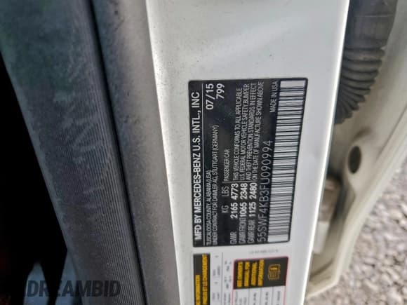 ✅ 2015 Mercedes-Benz C 300 Luxury • VIN: 55SWF4KB3FU090994 • Lot: 95710825. Wystawiony na Copart z przebiegiem Nie podano. Bezpłatny archiwum sprzedaży aukcyjnych z USA i szczegółowy raport historii pojazdu na DreamBid. Zdjęcie 12.