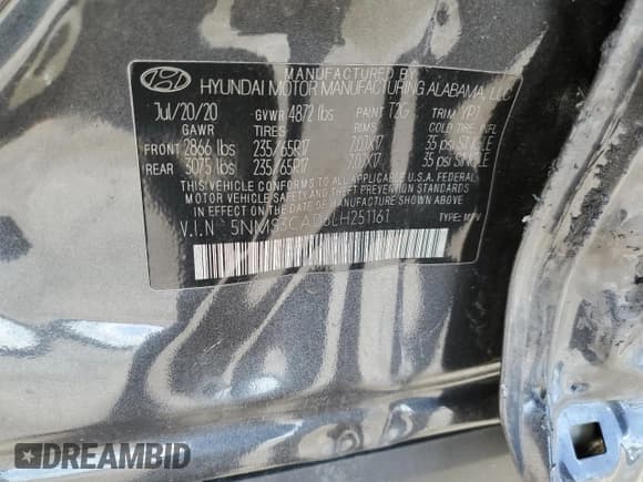 ✅ 2020 Hyundai Santa Fe SEL • VIN: 5NMS3CAD6LH251161 • Lot: 50758503. Wystawiony na Copart z przebiegiem 33 886 mil. Bezpłatny archiwum sprzedaży aukcyjnych z USA i szczegółowy raport historii pojazdu na DreamBid. Zdjęcie 15.