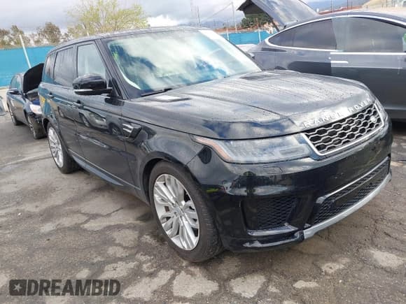 ✅ 2019 Land Rover Range Rover Sport HSE • VIN: SALWR2RU6KA875929 • Lot: 41712109. Listed on IAAI with 34,120 mi. Free auction sales archive from the USA and detailed vehicle history report at DreamBid. Image 1.