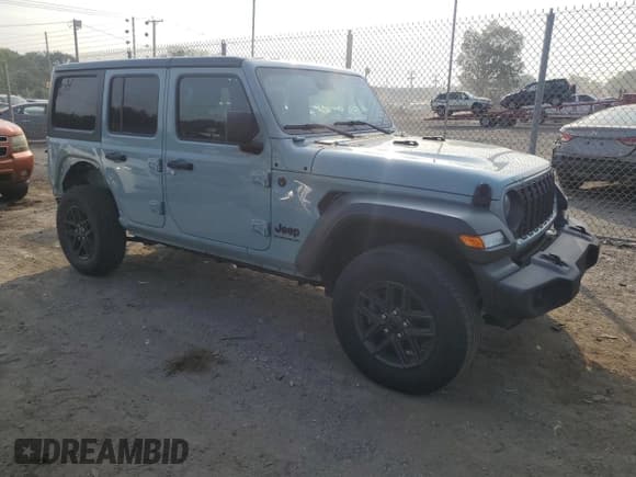 ✅ 2024 Jeep Wrangler Sport S • VIN: 1C4PJXDG6RW257105 • Lot: 66905825. Listed on Copart with 58,376 mi. Free auction sales archive from the USA and detailed vehicle history report at DreamBid. Image 4.