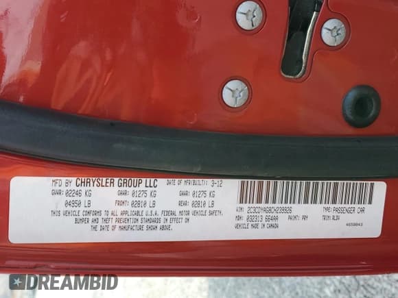 ✅ 2012 Dodge Challenger SXT • VIN: 2C3CDYAG8CH239926 • Lot: 83454174. Wystawiony na Copart z przebiegiem 65 201 mil. Bezpłatny archiwum sprzedaży aukcyjnych z USA i szczegółowy raport historii pojazdu na DreamBid. Zdjęcie 13.