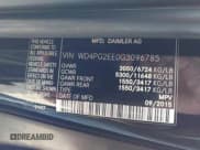 ✅ 2016 Mercedes-Benz Metris Passenger • VIN: WD4PG2EE0G3096785 • Lot: 43297926. Listed on IAAI with 193,838 mi. Free auction sales archive from the USA and detailed vehicle history report at DreamBid. Image 9.