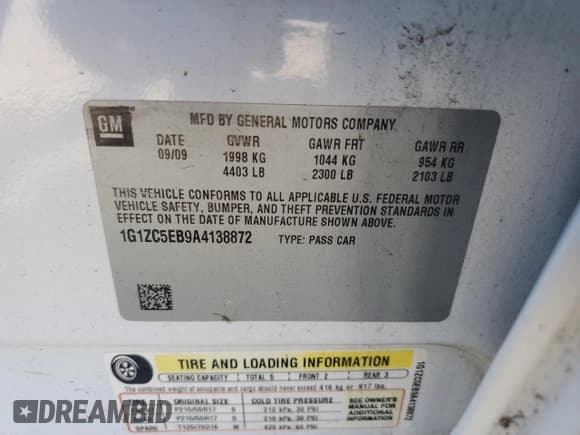 ✅ 2010 Chevrolet Malibu 1LT • VIN: 1G1ZC5EB9A4138872 • Lot: 70820704. Wystawiony na Copart z przebiegiem 150 760 mil. Bezpłatny archiwum sprzedaży aukcyjnych z USA i szczegółowy raport historii pojazdu na DreamBid. Zdjęcie 12.