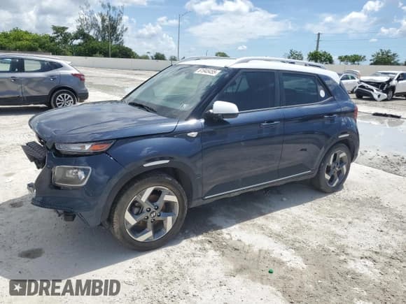 ✅ 2022 Hyundai Venue Limited • VIN: KMHRC8A37NU153198 • Лот: 61945455. Опубликован ранее на Copart с пробегом 33 185 миль. Бесплатный доступ к архиву аукционных продаж из США и подробный отчёт об истории автомобиля на DreamBid. Изображение 1.