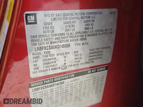 ✅ 2019 Buick Envision Essence • VIN: LRBFXCSA6KD145356 • Lot: 80795275. Wystawiony na Copart z przebiegiem 63 656 mil. Bezpłatny archiwum sprzedaży aukcyjnych z USA i szczegółowy raport historii pojazdu na DreamBid. Zdjęcie 13.