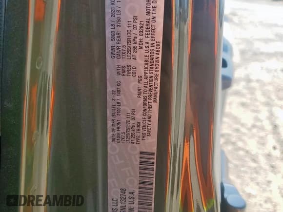 ✅ 2022 Jeep Gladiator Texas Trail • VIN: 1C6HJTAG9NL132748 • Lot: 69239065. Wystawiony na Copart z przebiegiem 52 892 mil. Bezpłatny archiwum sprzedaży aukcyjnych z USA i szczegółowy raport historii pojazdu na DreamBid. Zdjęcie 12.