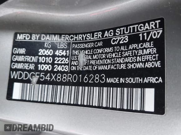 ✅ 2008 Mercedes-Benz C 300 Sport • VIN: WDDGF54X88R016283 • Lot: 43347497. Wystawiony na IAAI z przebiegiem 150 282 mil. Bezpłatny archiwum sprzedaży aukcyjnych z USA i szczegółowy raport historii pojazdu na DreamBid. Zdjęcie 9.