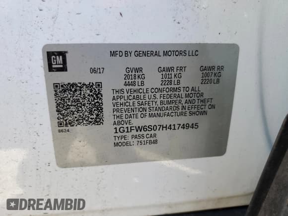 ✅ 2017 Chevrolet Bolt EV LT • VIN: 1G1FW6S07H4174945 • Lot: 53530515. Wystawiony na Copart z przebiegiem 145 880 mil. Bezpłatny archiwum sprzedaży aukcyjnych z USA i szczegółowy raport historii pojazdu na DreamBid. Zdjęcie 12.