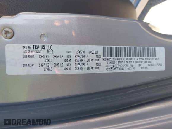 2016 Dodge Grand Caravan American Value z VIN 2C4RDGBG5GR125784, wystawiony jako IAAI lot #43361705 z przebiegiem 123 120 mil mil oraz . Historia ofert i sprzedaży dostępna na DreamBid. Obrazek 9.