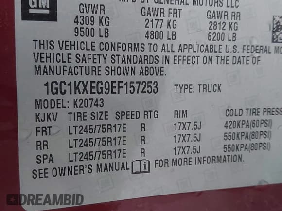 ✅ 2014 Chevrolet Silverado 2500HD High Country • VIN: 1GC1KXEG9EF157253 • Лот: 43556030. Опубликован ранее на IAAI с пробегом 125 098 миль. Бесплатный доступ к архиву аукционных продаж из США и подробный отчёт об истории автомобиля на DreamBid. Изображение 9.