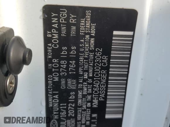 ✅ 2012 Hyundai Veloster w/Red Int • VIN: KMHTC6AD1CU023062 • Lot: 80237414. Wystawiony na Copart z przebiegiem 125 771 mil. Bezpłatny archiwum sprzedaży aukcyjnych z USA i szczegółowy raport historii pojazdu na DreamBid. Zdjęcie 12.