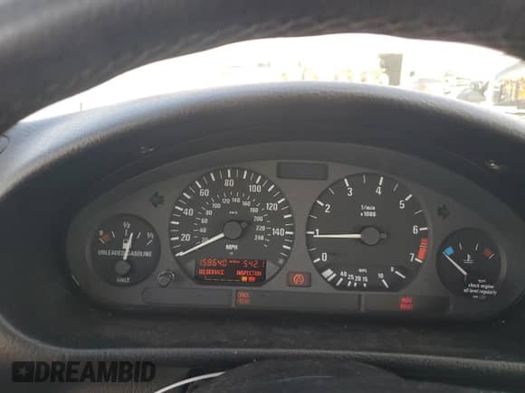 1998 BMW 3 Series 328i with VIN WBACD4322WAV65078, listed as a Copart auction lot 48259125 with 158,640 mi miles and Salvage title. Bid and sale history available at DreamBid. Image 9.