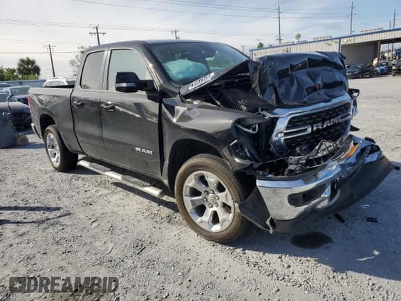 ✅ 2022 Ram 1500 Big Horn • VIN: 1C6SRFBT1NN257985 • Lot: 92051455. Listed on Copart with 30,229 mi. Free auction sales archive from the USA and detailed vehicle history report at DreamBid. Image 4.