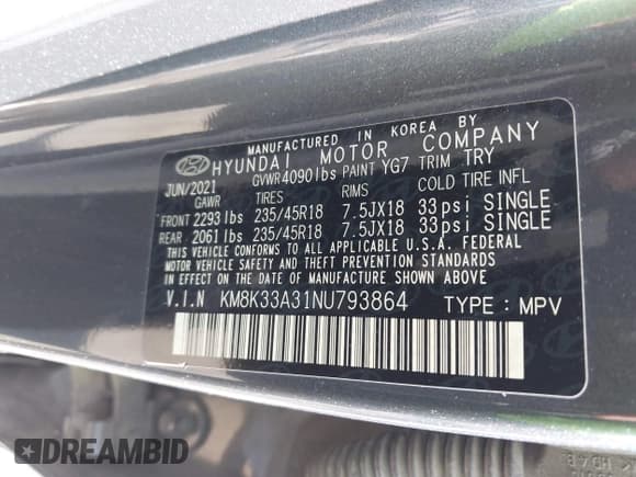 ✅ 2022 Hyundai Kona N Line • VIN: KM8K33A31NU793864 • Lot: 43276680. Listed on IAAI with 120,697 mi. Free auction sales archive from the USA and detailed vehicle history report at DreamBid. Image 9.