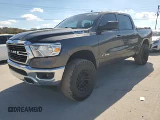 ✅ 2021 Ram 1500 Lone Star • VIN: 1C6RREFT6MN502779 • Lot: 91055315. Listed on Copart with 76,991 mi. Free auction sales archive from the USA and detailed vehicle history report at DreamBid. Image 1.