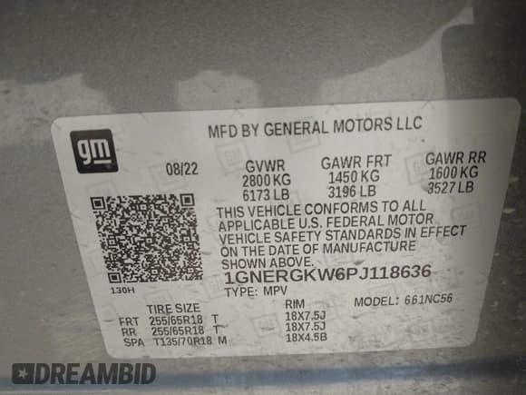 ✅ 2023 Chevrolet Traverse LT Cloth • VIN: 1GNERGKW6PJ118636 • Лот: 42903640. Опубликован ранее на IAAI с пробегом 40 428 миль. Бесплатный доступ к архиву аукционных продаж из США и подробный отчёт об истории автомобиля на DreamBid. Изображение 9.